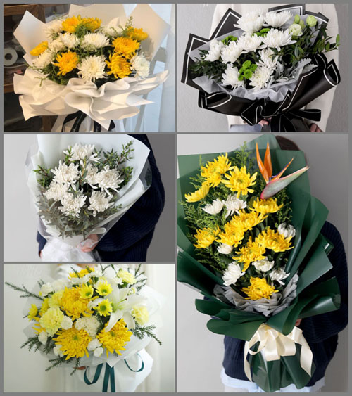 山东青岛胶州市胶东街道腊行村白事花束代送